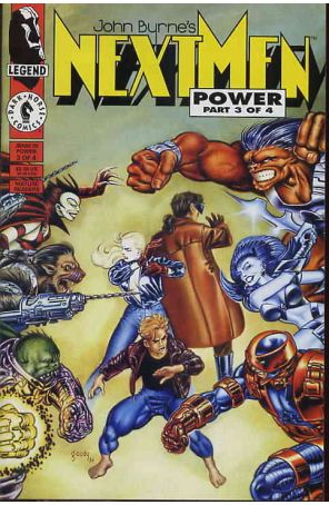 Next Men (John Byrne's) 25 published by Dark Horse with cover art by Gary Cody