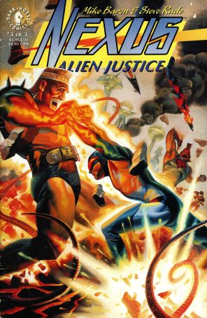 Nexus: Alien Justice 3 published by Dark Horse with cover art by Steve Rude