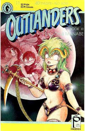 Outlanders 11 published by Dark Horse with cover art by Johji Manabe