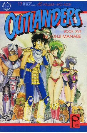 Outlanders 17 published by Dark Horse with cover art by Butch Sampson