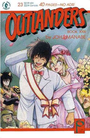Outlanders 23 published by Dark Horse with cover art by Johji Manabe