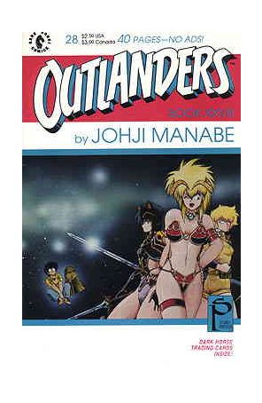 Outlanders 28 published by Dark Horse with cover art by Johji Manabe