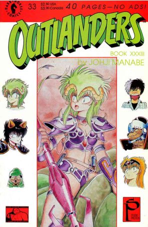 Outlanders 33 published by Dark Horse with cover art by Johji Manabe