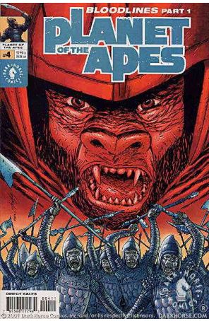Planet of the Apes (4th series) 4 published by Dark Horse with cover art by Guy Davis