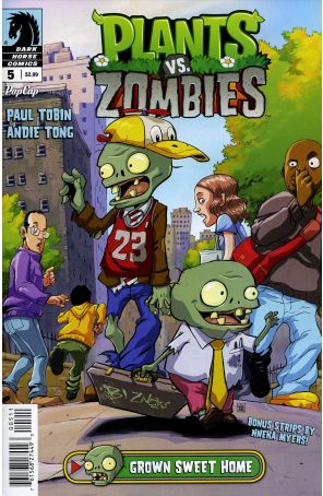 Plants Vs. Zombies 5 published by Dark Horse with cover art by Andie Tong