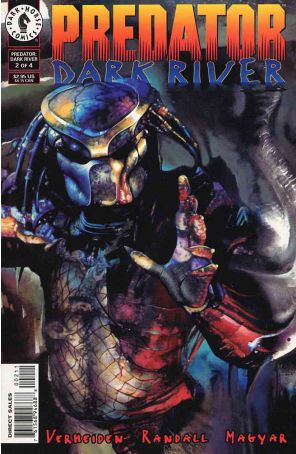 Predator: Dark River 2 published by Dark Horse with cover art by Miran Kim