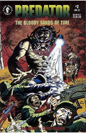 Predator: The Bloody Sands of Time 2 published by Dark Horse with cover art by Dan Barry and Chris Warner