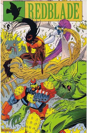 Redblade 3 published by Dark Horse with cover art by Vince Giarrano