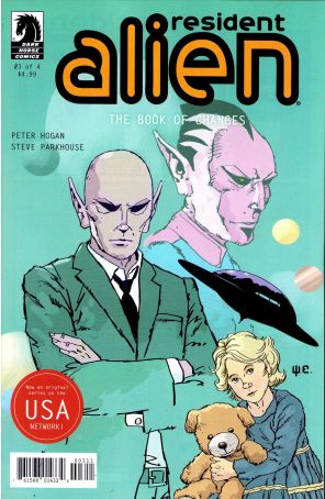 Resident Alien: The Book of Changes 3 published by Dark Horse with cover art by Steve Parkhouse