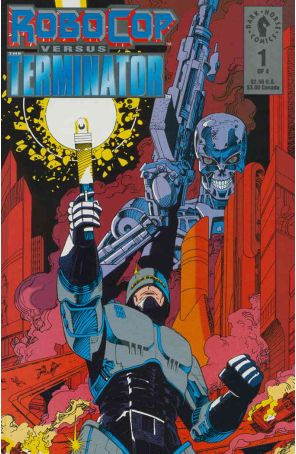 Robocop versus the Terminator 1 published by Dark Horse with cover art by Walt Simonson
