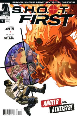 S.H.O.O.T. First 1 published by Dark Horse with cover art by Nicolas Daniel Selma