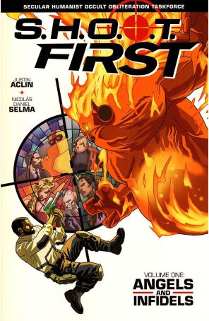 S.H.O.O.T. First TPB 1 published by Dark Horse with cover art by Nicolas Daniel Selma