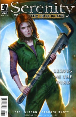 Serenity: Firefly Class 03-K64-Leaves on the Wind 4 published by Dark Horse with cover art by Daniel Dos Santos