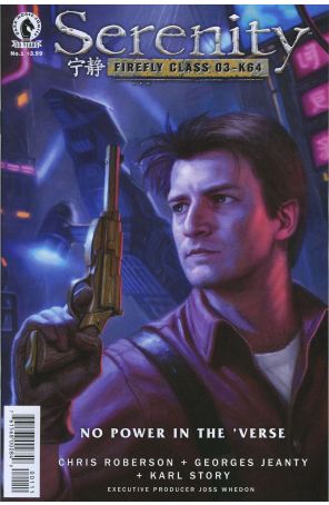 Serenity: Firefly Class 03-K64-No Power in the 'Verse 1 published by Dark Horse with cover art by Daniel Dos Santos