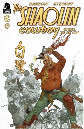 Shaolin Cowboy: Cruel to Be Kin 4A published by Dark Horse with cover art by Geof Darrow
