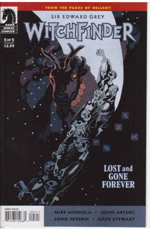 Sir Edward Grey, Witchfinder: Lost and Gone Forever 5 published by Dark Horse with cover art by Mike Mignola