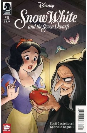 Snow White and the Seven Dwarfs (Disney Comics) 3 published by Dark Horse with cover art by Gabriele Bagnoli