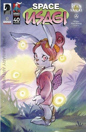 Space Usagi: White Star Rising 2B published by Dark Horse with cover art by Peach Momoko