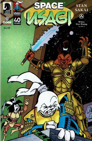 Space Usagi: White Star Rising 3A published by Dark Horse with cover art by Stan Sakai