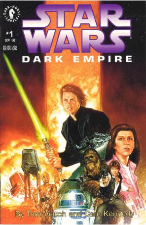 Star Wars: Dark Empire 1 published by Dark Horse with cover art by Dave Dorman