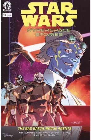 Star Wars: Hyperspace Stories: The Bad Batch-Rogue Agents 3 published by Dark Horse with cover art by Valeria Favoccia