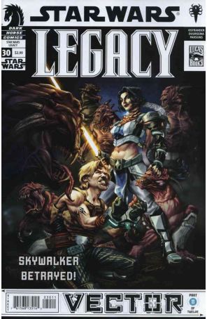 Star Wars: Legacy 30 published by Dark Horse with cover art by Omar Francia