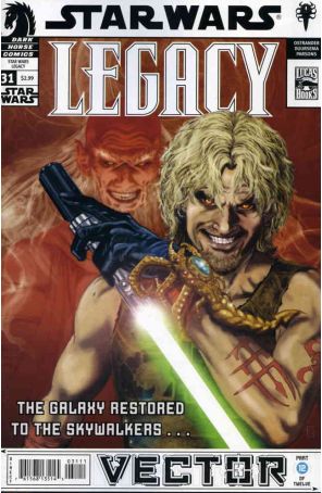 Star Wars: Legacy 31 published by Dark Horse with cover art by Jan Duursema