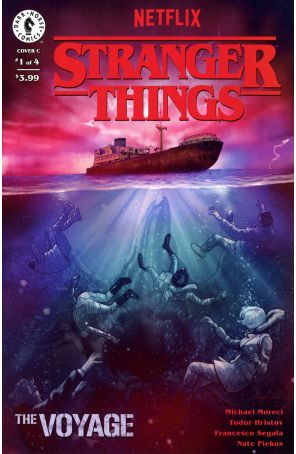 Stranger Things: The Voyage 1C published by Dark Horse with cover art by Diego Galindo