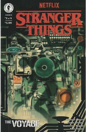 Stranger Things: The Voyage 2B published by Dark Horse with cover art by Lucas Peverill