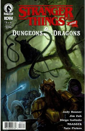 Stranger Things/D And D Crossover 3A published by Dark Horse with cover art by E.M. Gist