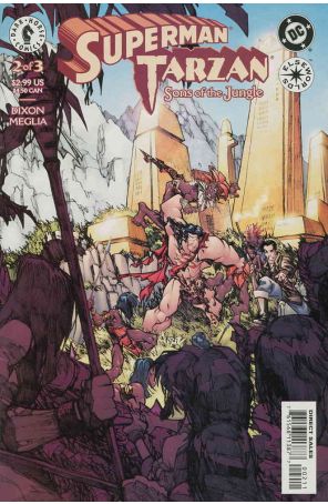 Superman/Tarzan: Sons of the Jungle 2 published by Dark Horse with cover art by Dan Jackson