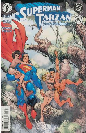 Superman/Tarzan: Sons of the Jungle 3 published by Dark Horse with cover art by Dan Jackson