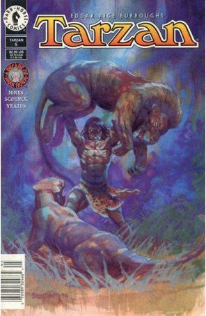 Tarzan (Dark Horse) 5 (Newsstand) published by Dark Horse with cover art by Arthur Suydam