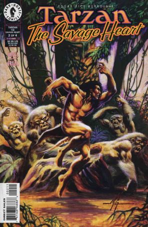 Tarzan: The Savage Heart 2 published by Dark Horse with cover art by Mike Grell