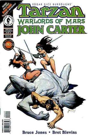 Tarzan/John Carter: Warlords of Mars 4 published by Dark Horse with cover art by Bret Blevins