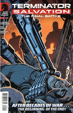 Terminator Salvation: The Final Battle 1 published by Dark Horse with cover art by Pete Woods