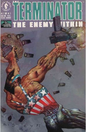 Terminator: The Enemy Within 4 published by Dark Horse with cover art by Simon Bisley