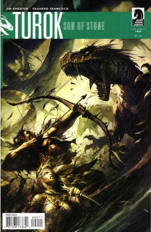 Turok, Son of Stone (3rd Series) 2 published by Dark Horse with cover art by Raymond Swanland