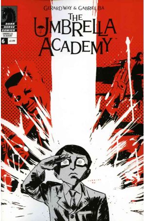 Umbrella Academy: Dallas 6 published by Dark Horse with cover art by Gabriel Bá