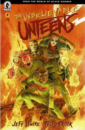 The Unbelievable Unteens 4A published by Dark Horse with cover art by Tyler Crook