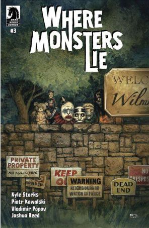 Where Monsters Lie 3A published by Dark Horse with cover art by Tyler Crook