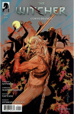 Witcher: Corvo Bianco 1A published by Dark Horse with cover art by Corrado Mastantuono