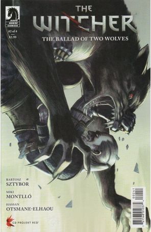 Witcher: The Ballad of Two Wolves 2D published by Dark Horse with cover art by David Lopez
