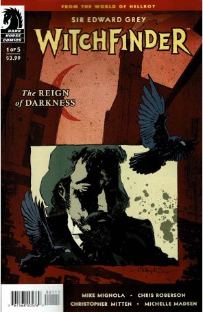 Witchfinder: The Reign of Darkness 1 published by Dark Horse with cover art by Christopher Mitten
