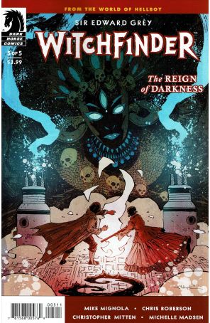 Witchfinder: The Reign of Darkness 5 published by Dark Horse with cover art by Michelle Madsen