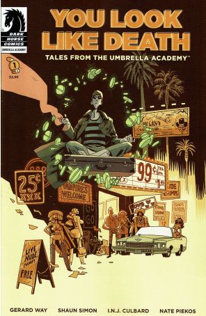 You Look Like Death: Tales From the Umbrella Academy 1A published by Dark Horse with cover art by Gabriel Ba