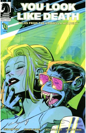 You Look Like Death: Tales From the Umbrella Academy 1C published by Dark Horse with cover art by Jodie Bellaire