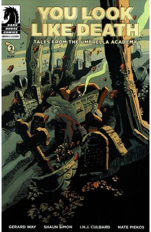 You Look Like Death: Tales From the Umbrella Academy 2A published by Dark Horse with cover art by Gabriel Ba