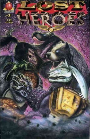 Lost Heroes 3 published by Davdez with cover art by Rob Prior