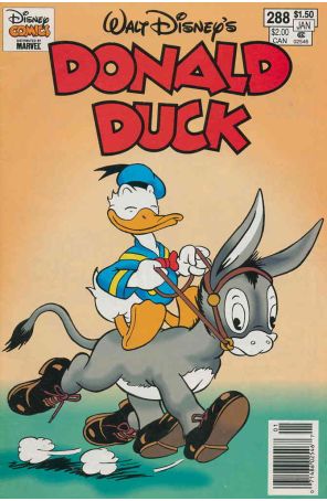 Donald Duck (Walt Disney's) 288 (Newsstand) published by Gladstone with cover art by Bruce Hamilton